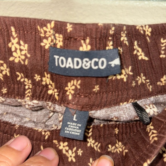 Toad&Co Brown Floral Wide Leg Pants - Picture 9 of 9